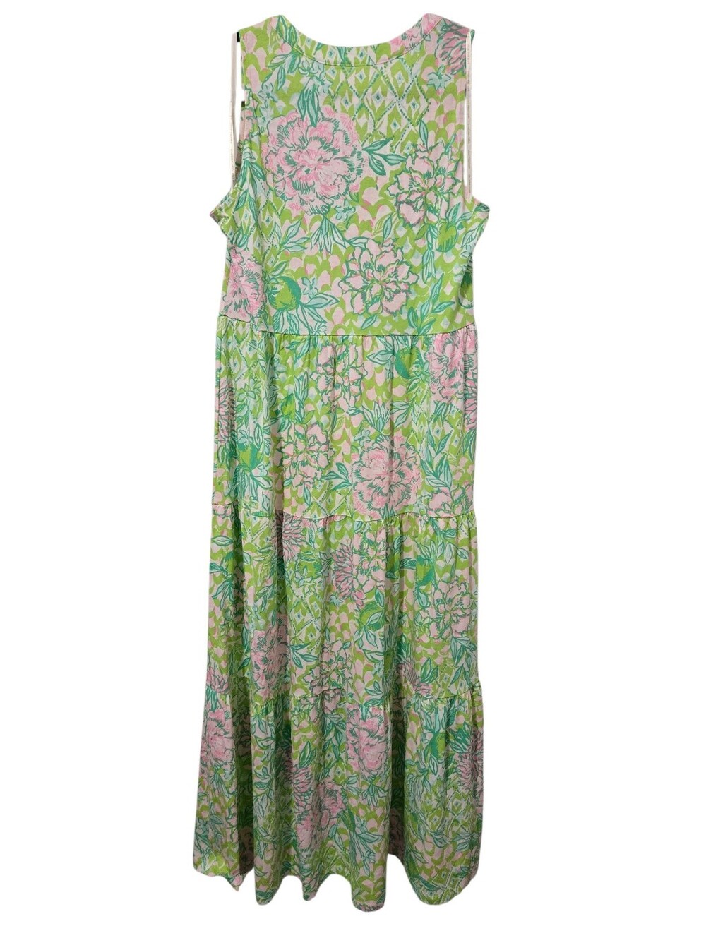 Lilly Pulitzer Sydnee Fauna Green Lime Feeling Good Maxi Dress - Picture 4 of 7